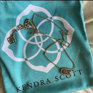 Kendra Scott gold emblem necklace